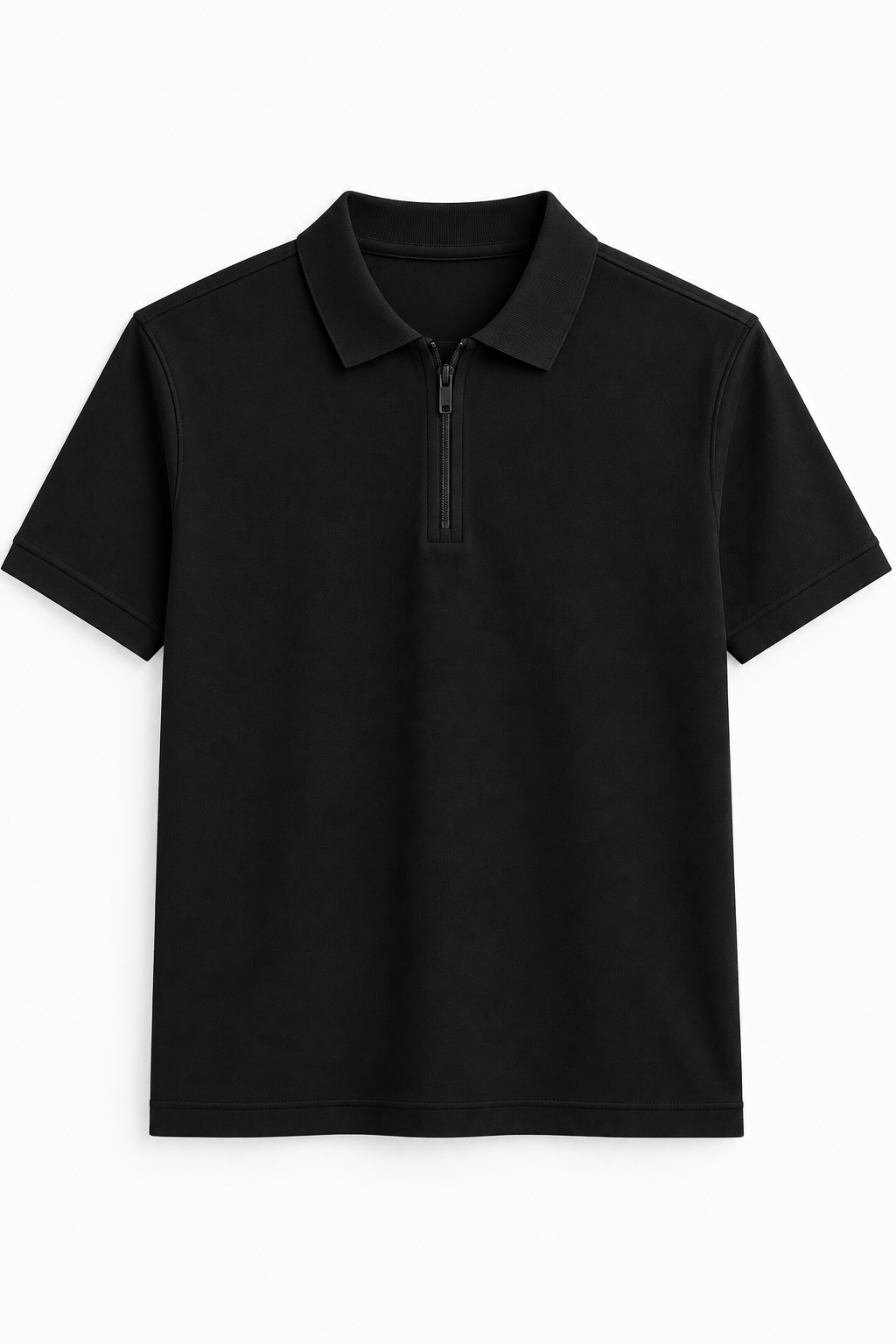 ZIP POLO – BLACK