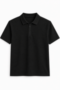 ZIP POLO – BLACK