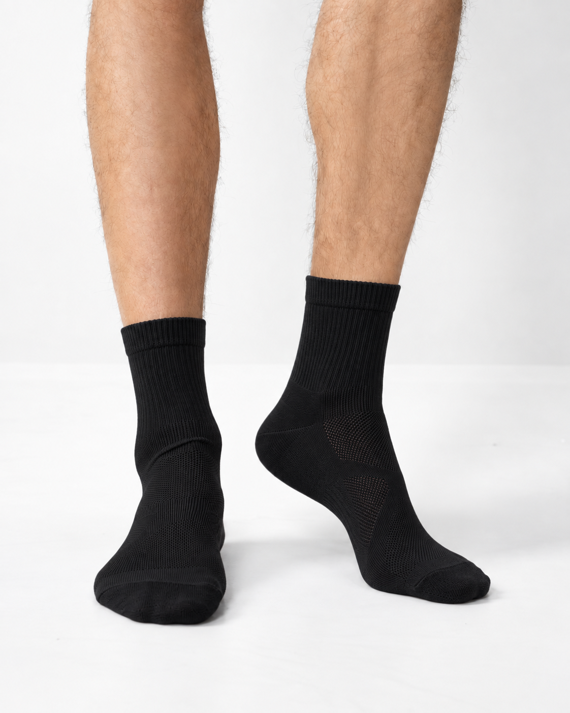 MID-CALF SPORTS SOCKS - BLACK | 3-PACK