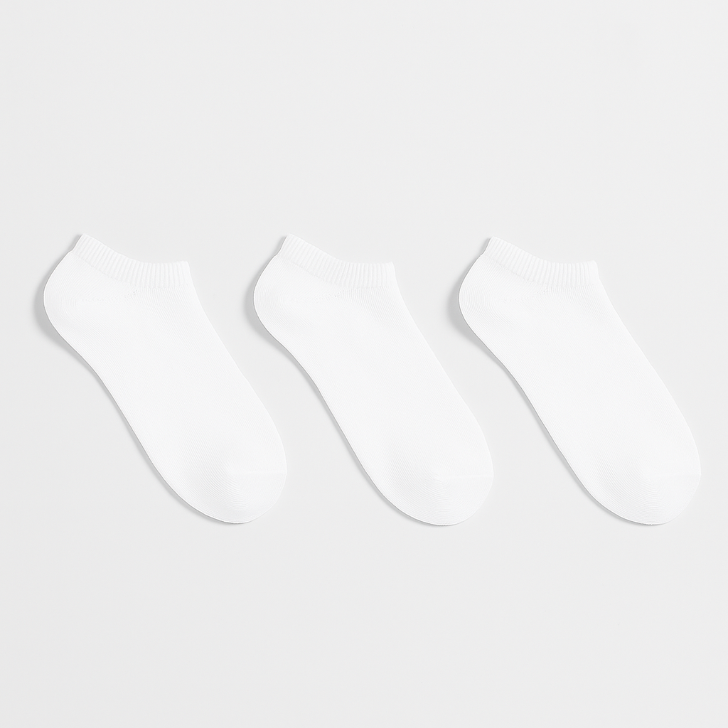 LOT DE 3 PAIRES DE SOCQUETTES BLANCHES