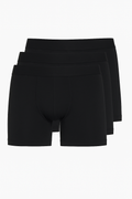 LOT DE 3 BOXERS NOIRS MI-LONGS