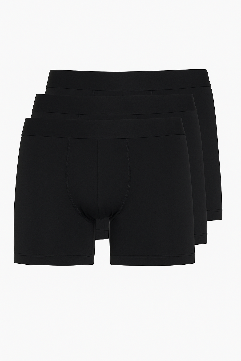 LOT DE 3 BOXERS NOIRS MI-LONGS