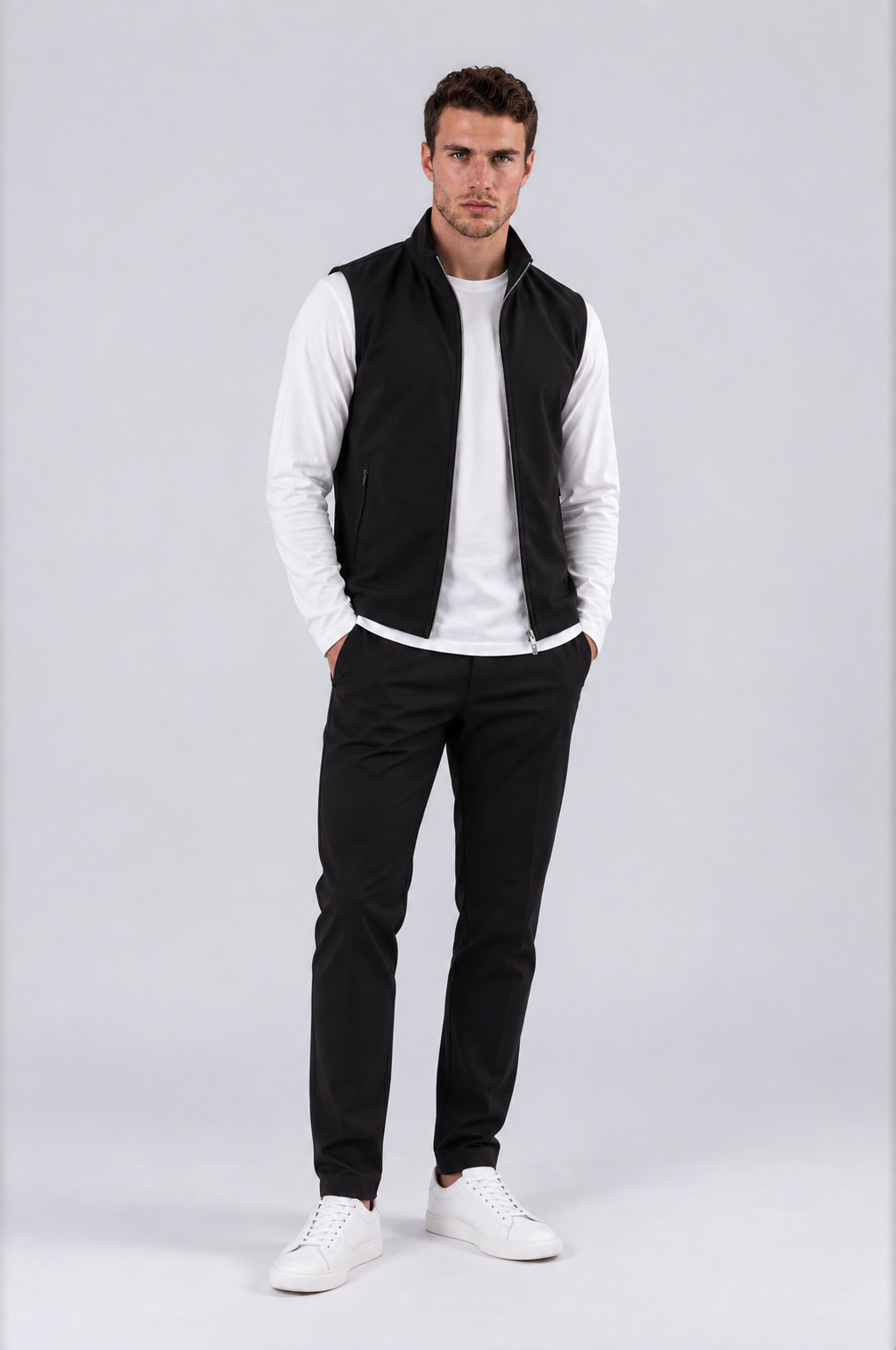 NYLON VEST - BLACK