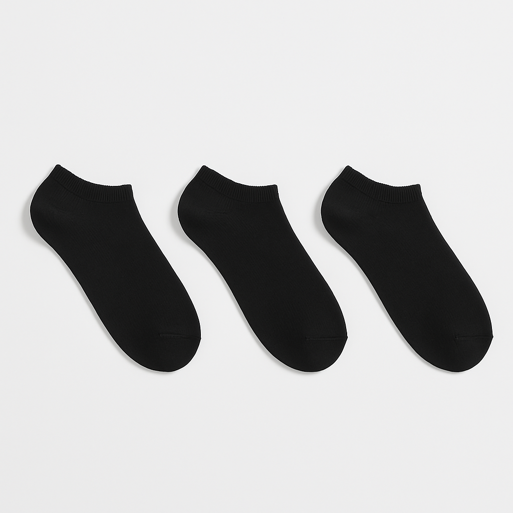 LOT DE 3 PAIRES DE SOCQUETTES NOIRES