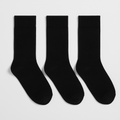 LOT DE 3 PAIRES DE CHAUSSETTES DE SPORT NOIRES MI-MOLLET