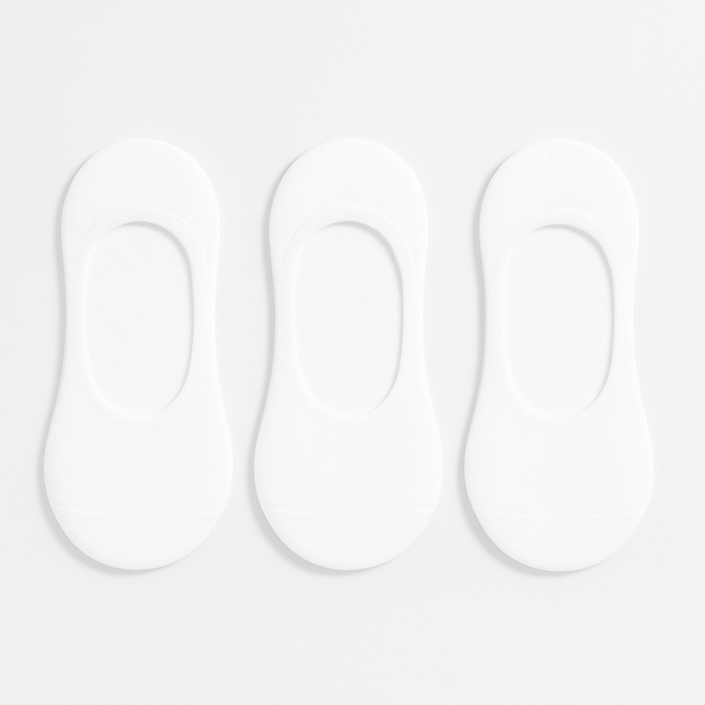 LOT DE 3 PAIRES DE CHAUSSETTES BLANCHES NON VISIBLES