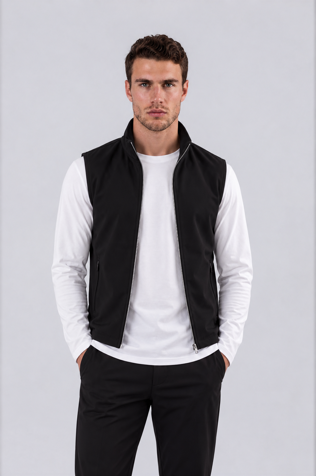 NYLON VEST - BLACK