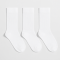 LOT DE 3 PAIRES DE CHAUSSETTES DE SPORT BLANCHES MI-MOLLET
