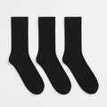 LOT DE 3 PAIRES DE CHAUSSETTES NOIRES MI-MOLLET