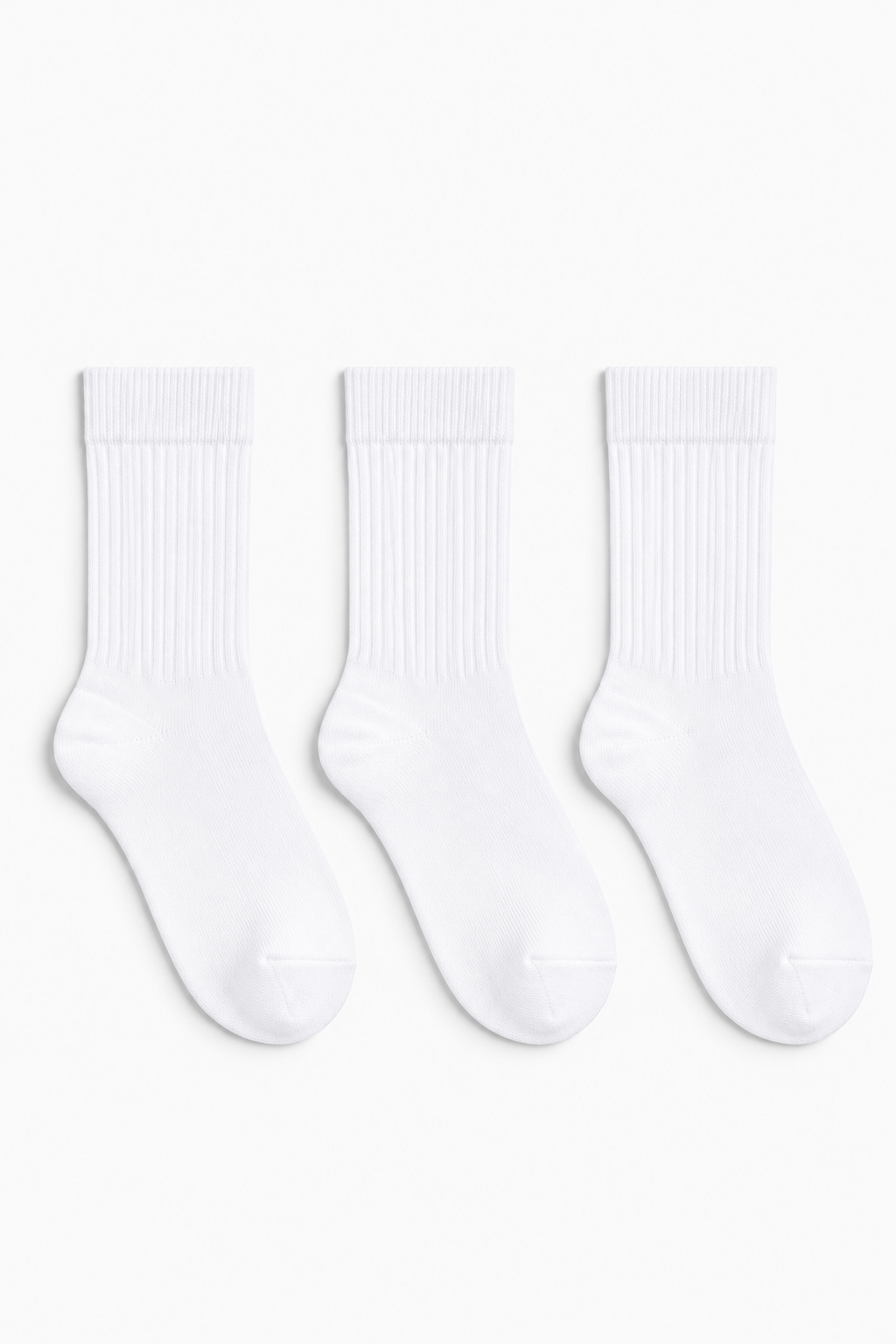 MID-CALF SPORTS SOCKS - WHITE | 3-PACK