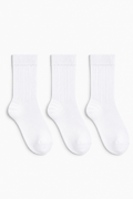 MID-CALF SPORTS SOCKS - WHITE | 3-PACK