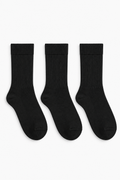 MID-CALF SPORTS SOCKS - BLACK | 3-PACK