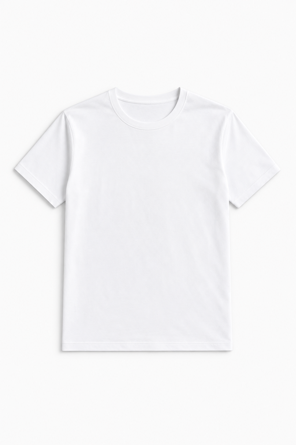 CREW NECK REGULAR T-SHIRT – WHITE