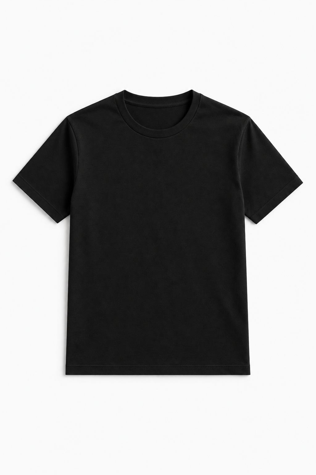 CREW NECK REGULAR T-SHIRT – BLACK