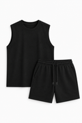 HEAVYWEIGHT COTTON RELAX SET – BLACK