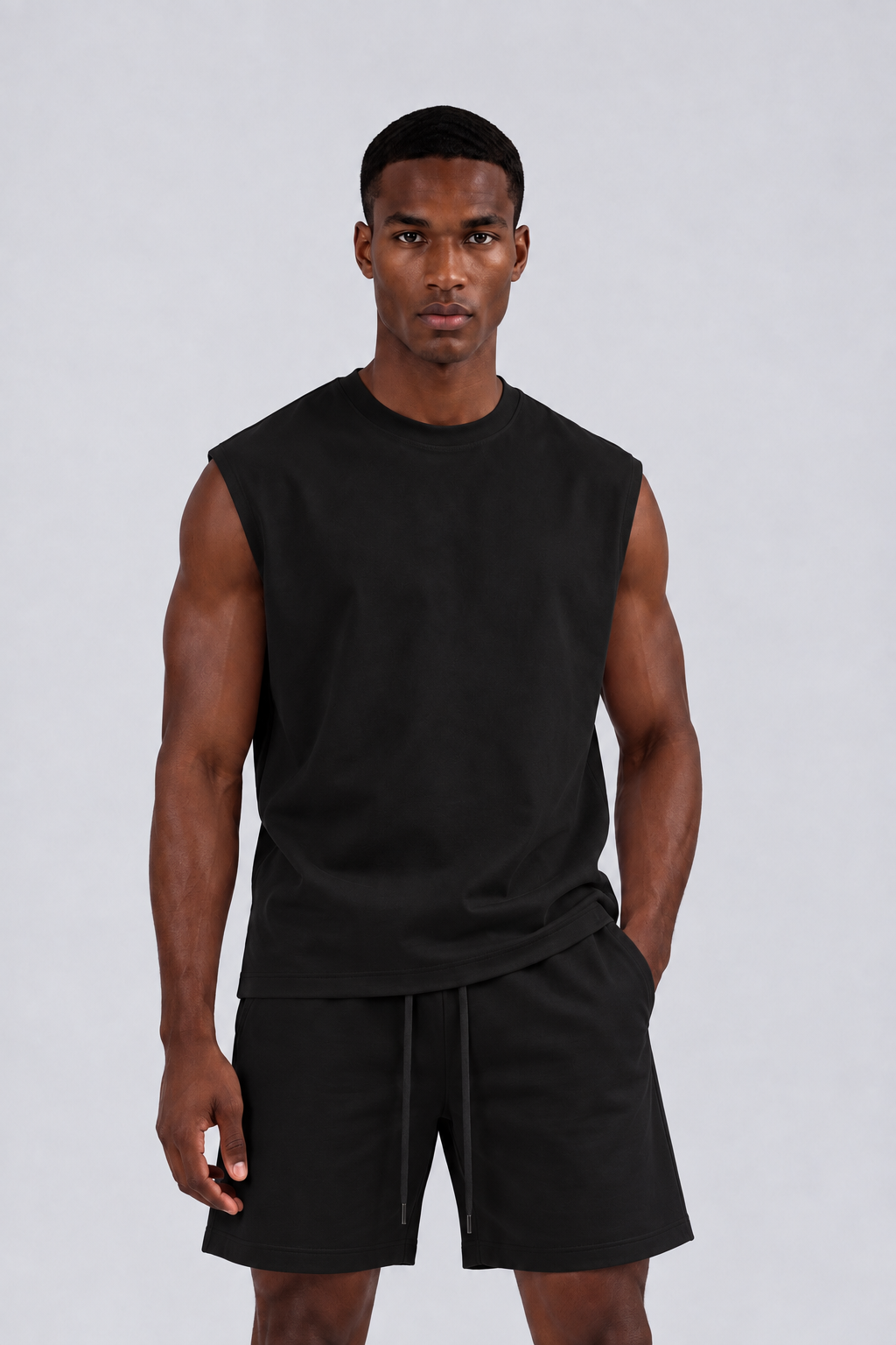 HEAVYWEIGHT COTTON RELAX SET – BLACK