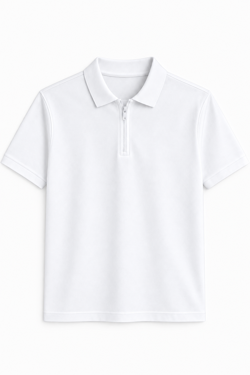 ZIP POLO – WHITE