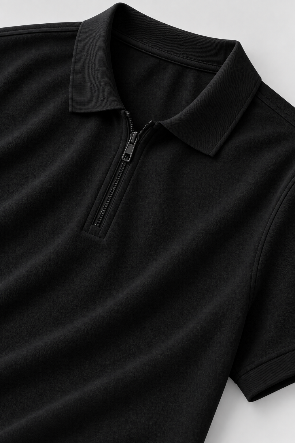 ZIP POLO – BLACK