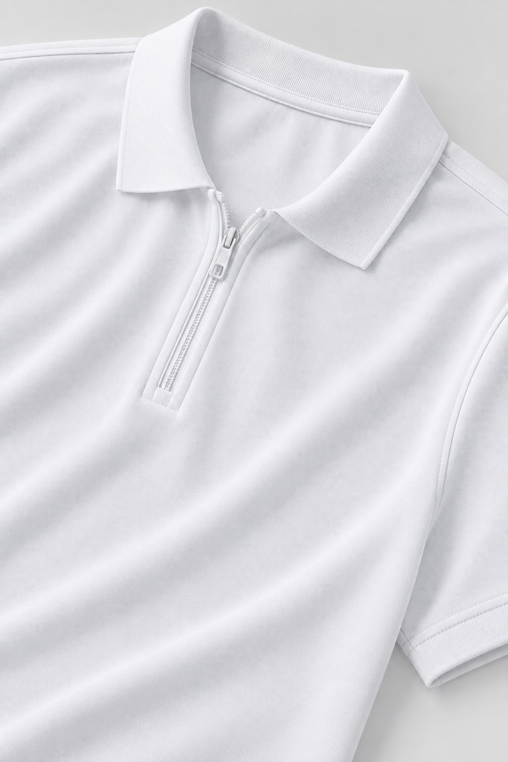 ZIP POLO – WHITE
