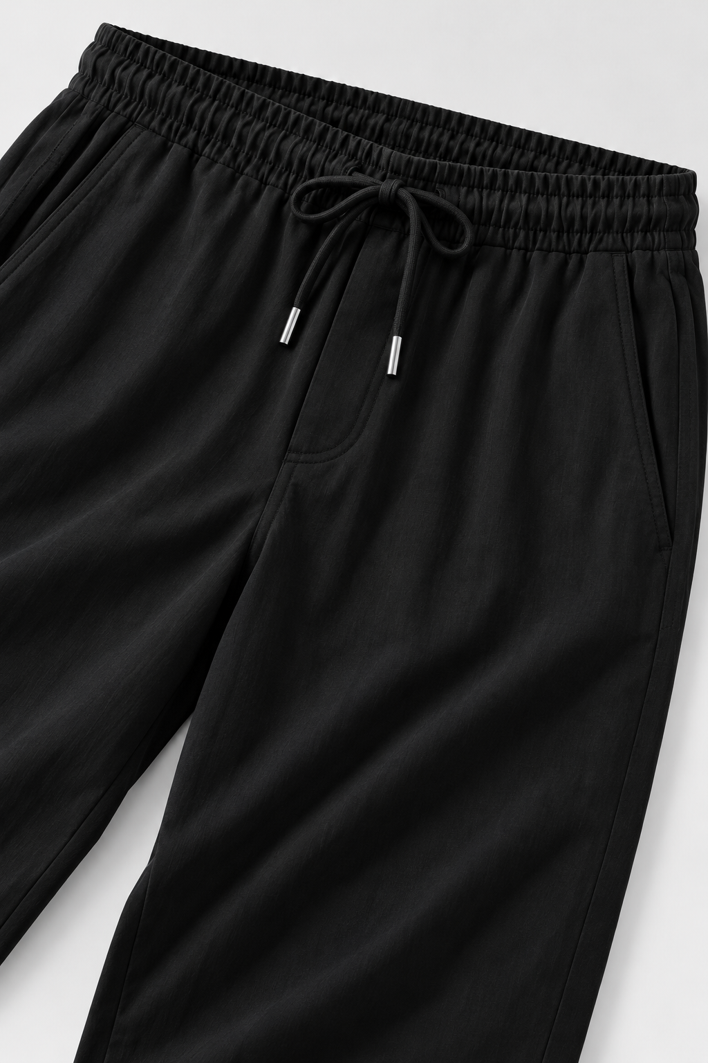 LOOSE-FITTING LINEN TROUSERS - BLACK