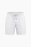 LOOSE-FITTING LINEN SHORTS - WHITE