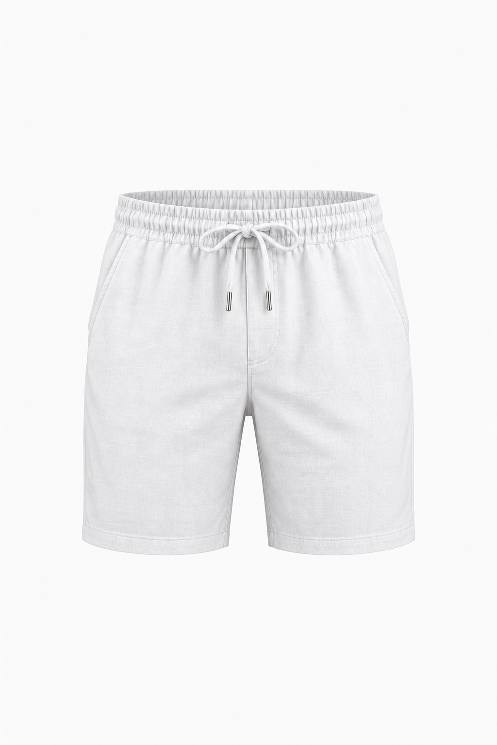 LOOSE-FITTING LINEN SHORTS - WHITE