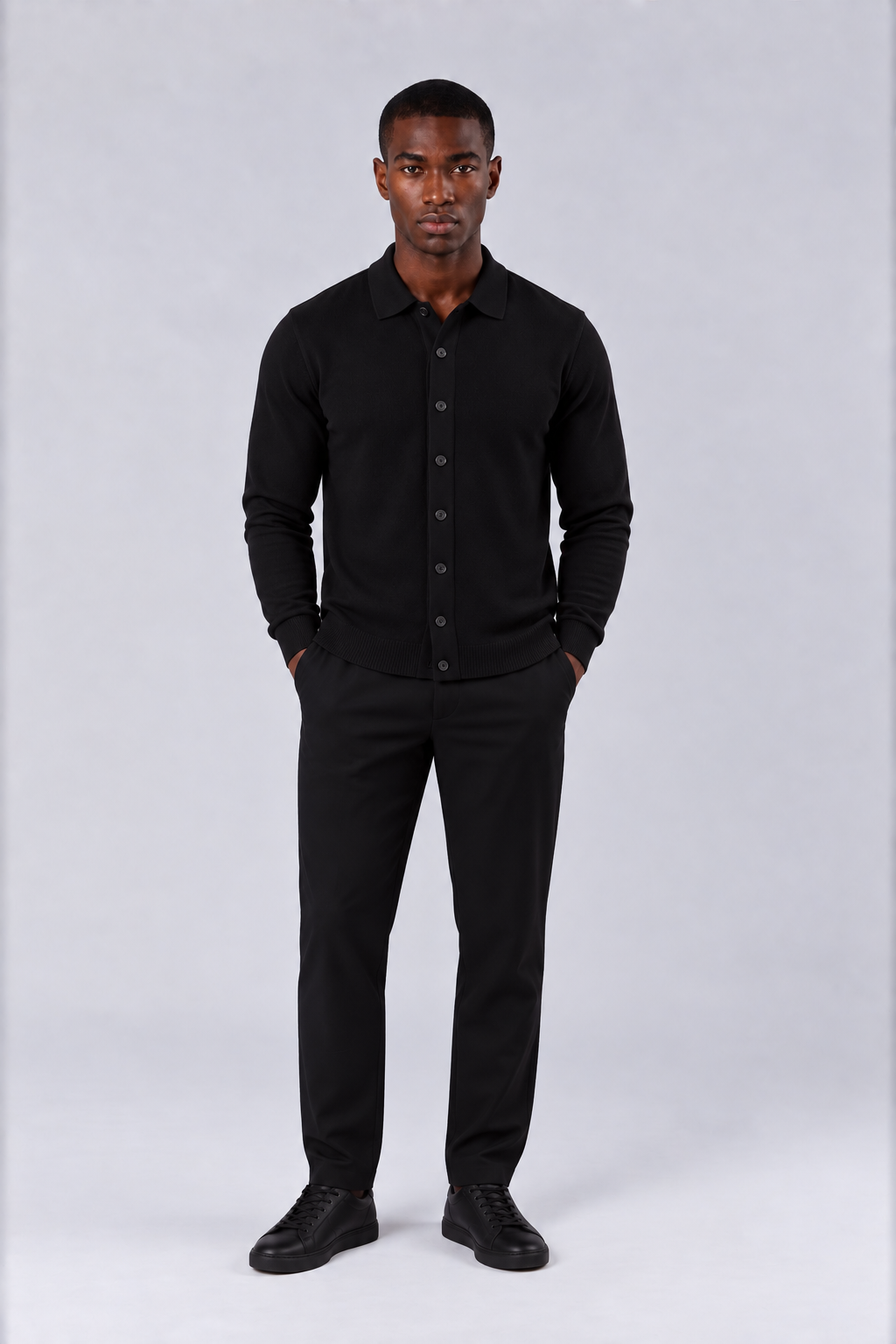TECHNICAL TAILORED TROUSERS - BLACK