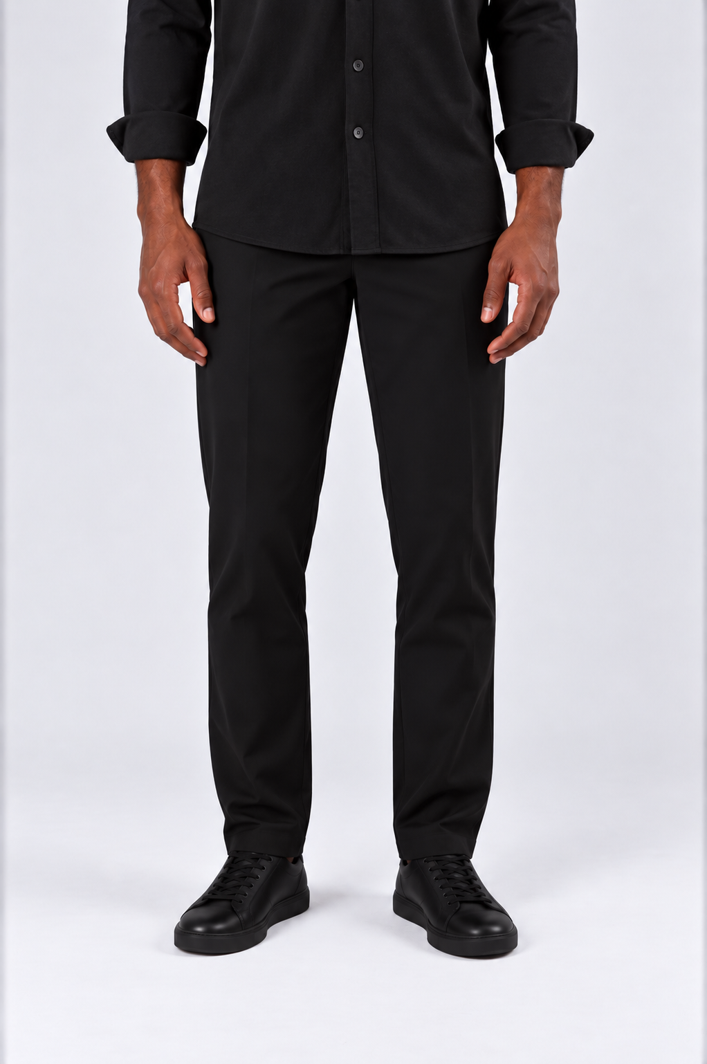 TECHNICAL TAILORED TROUSERS - BLACK