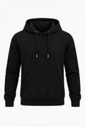ESSENTIAL COTTON HOODIE - BLACK