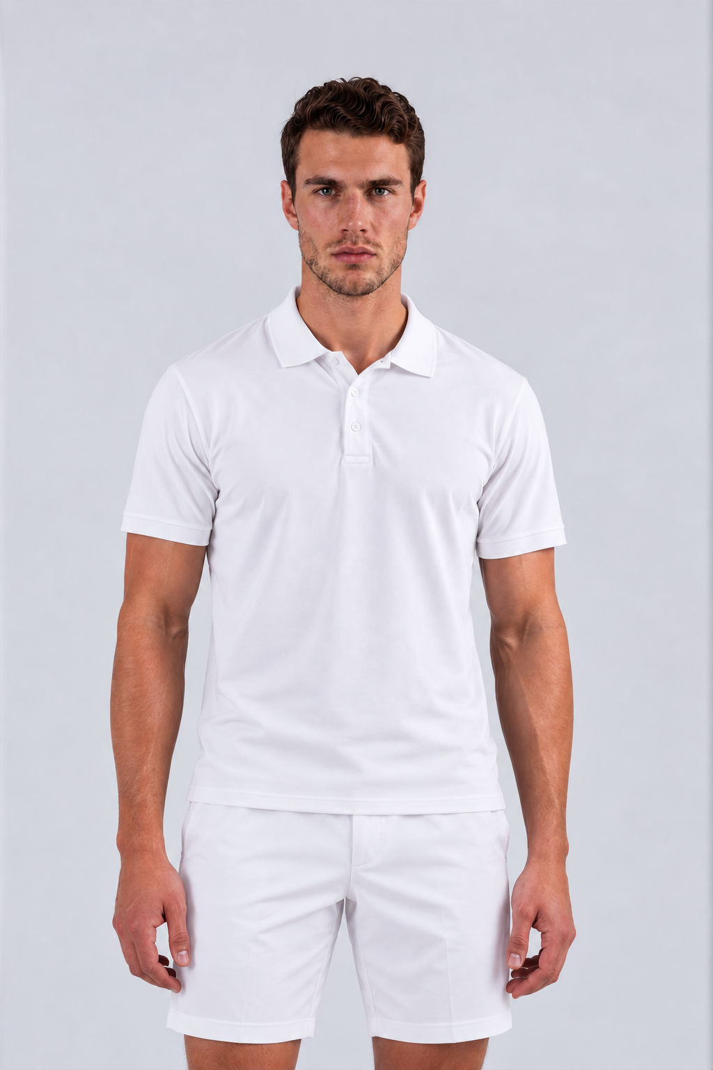 PERFORMANCE BUTTON POLO - WHITE