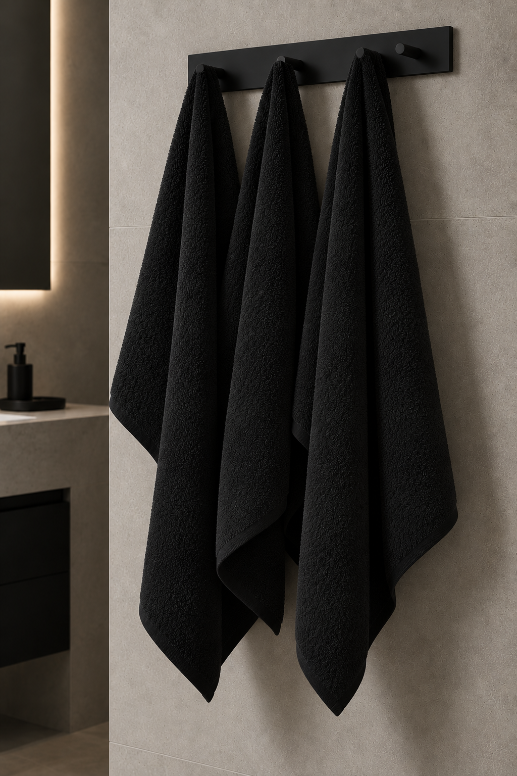 BATH TOWEL - BLACK