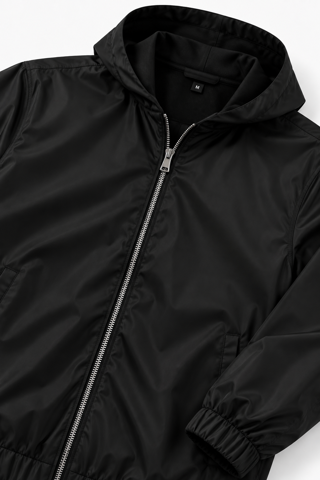 HOODED JACKET - BLACK