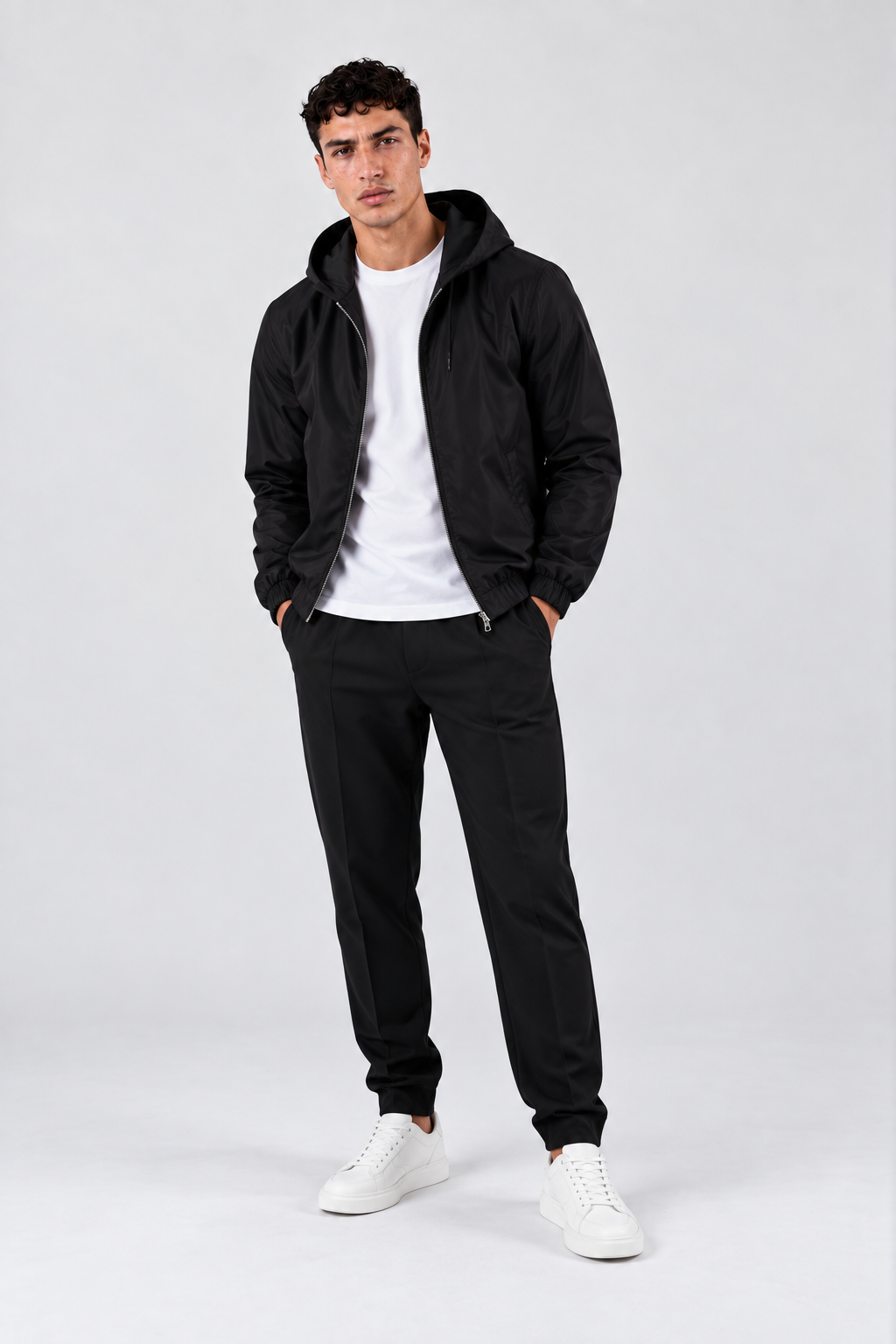 HOODED JACKET - BLACK