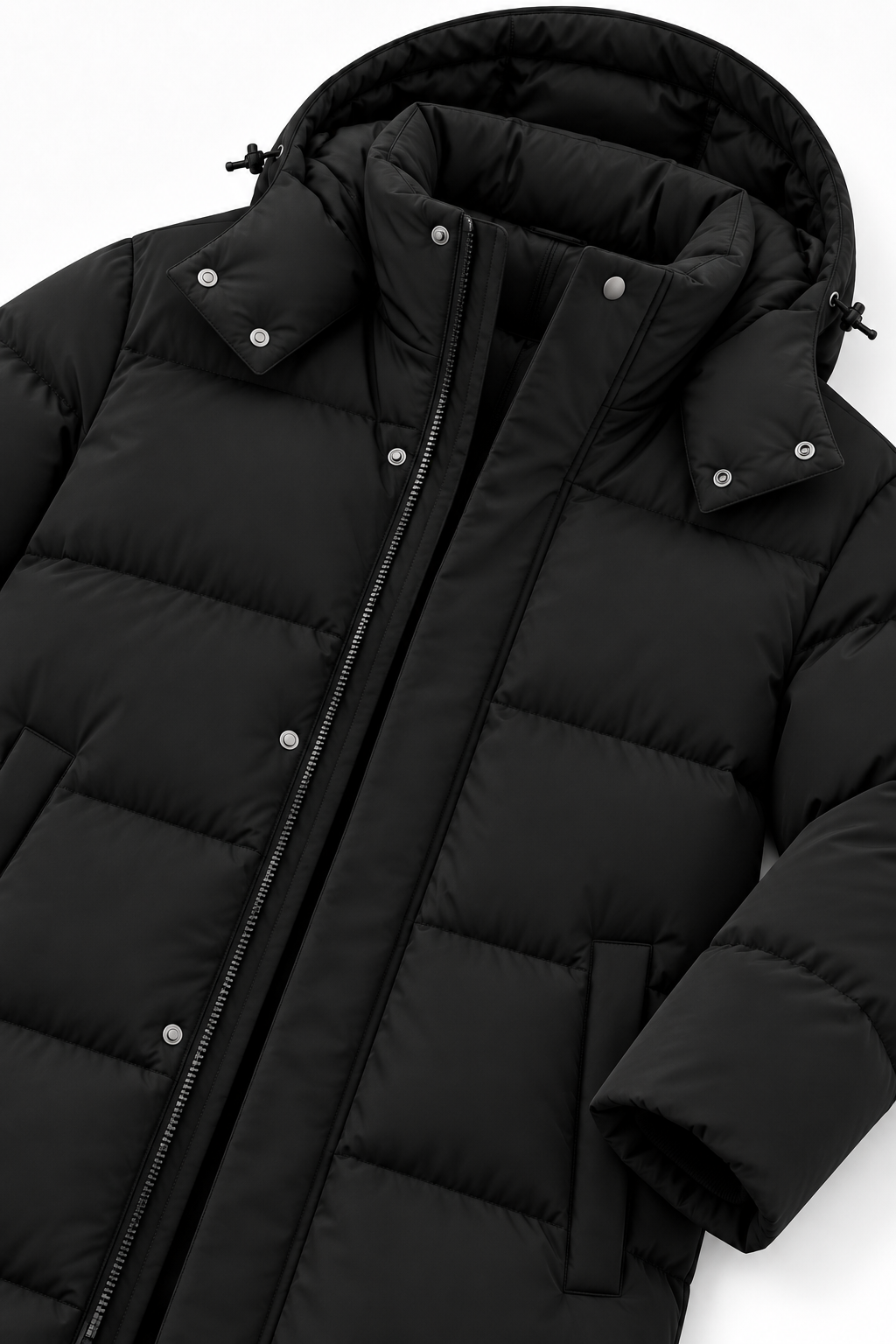 LONG PARKA - BLACK