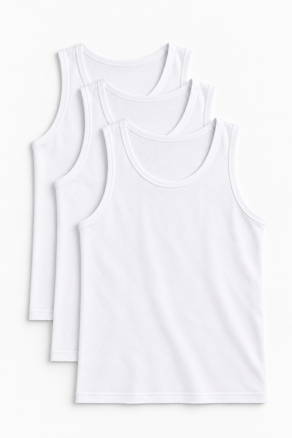 BASE LAYER TANK TOP – WHITE | 3-PACK