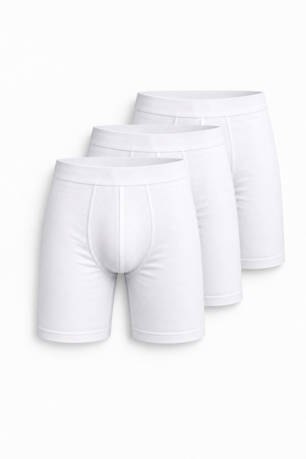 LONG BOXER BRIEFS - WHITE | 3-PACK