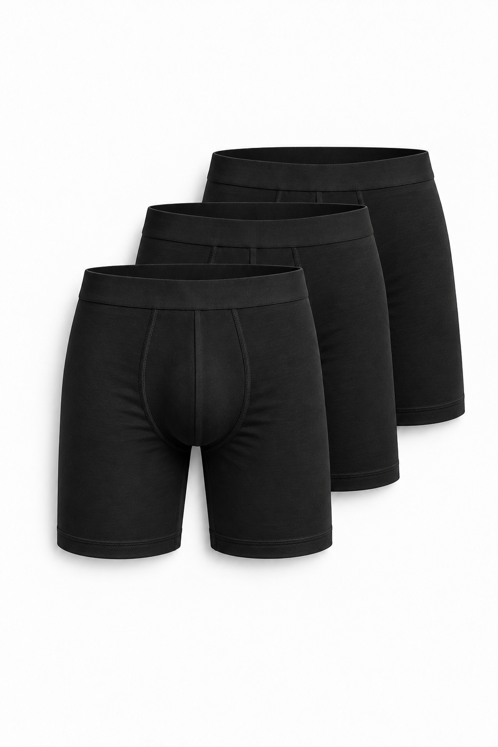 LONG BOXER BRIEFS - BLACK | 3-PACK