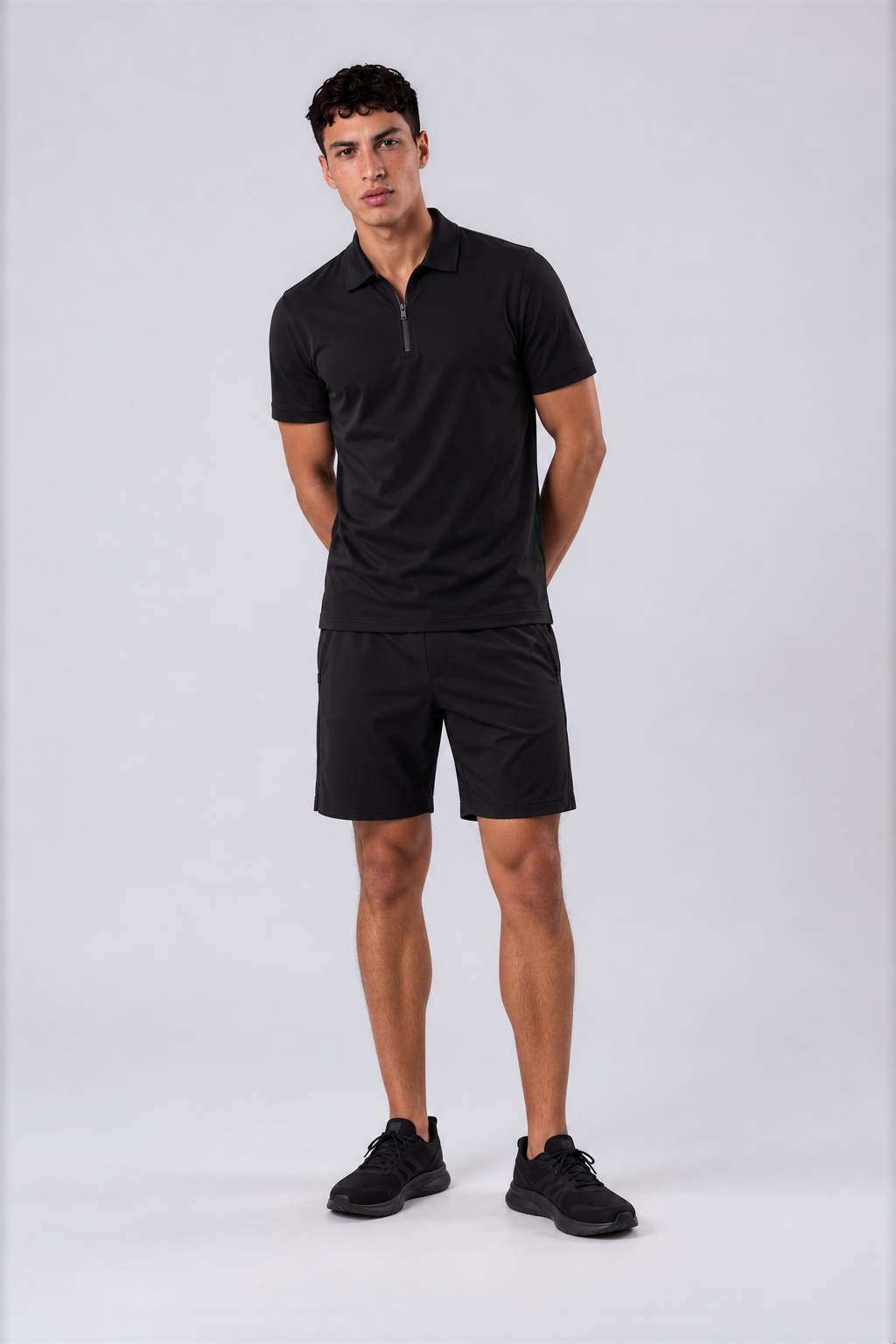 ZIP POLO – BLACK