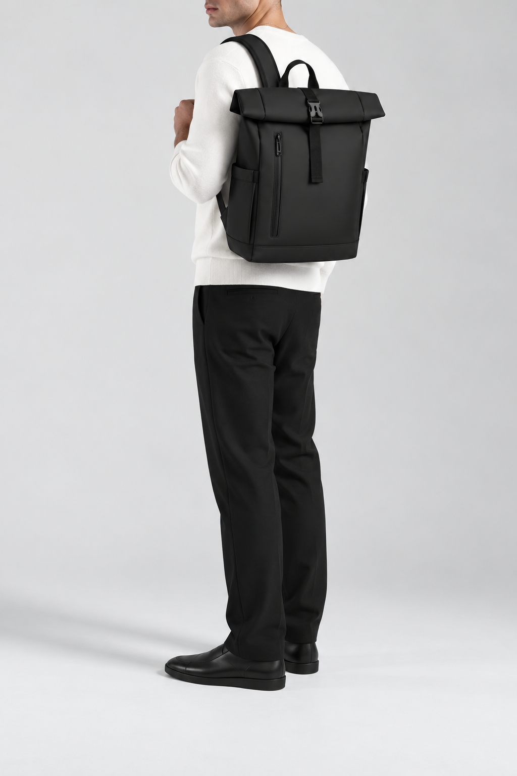 EVERYDAY ROLL-TOP BACKPACK - BLACK