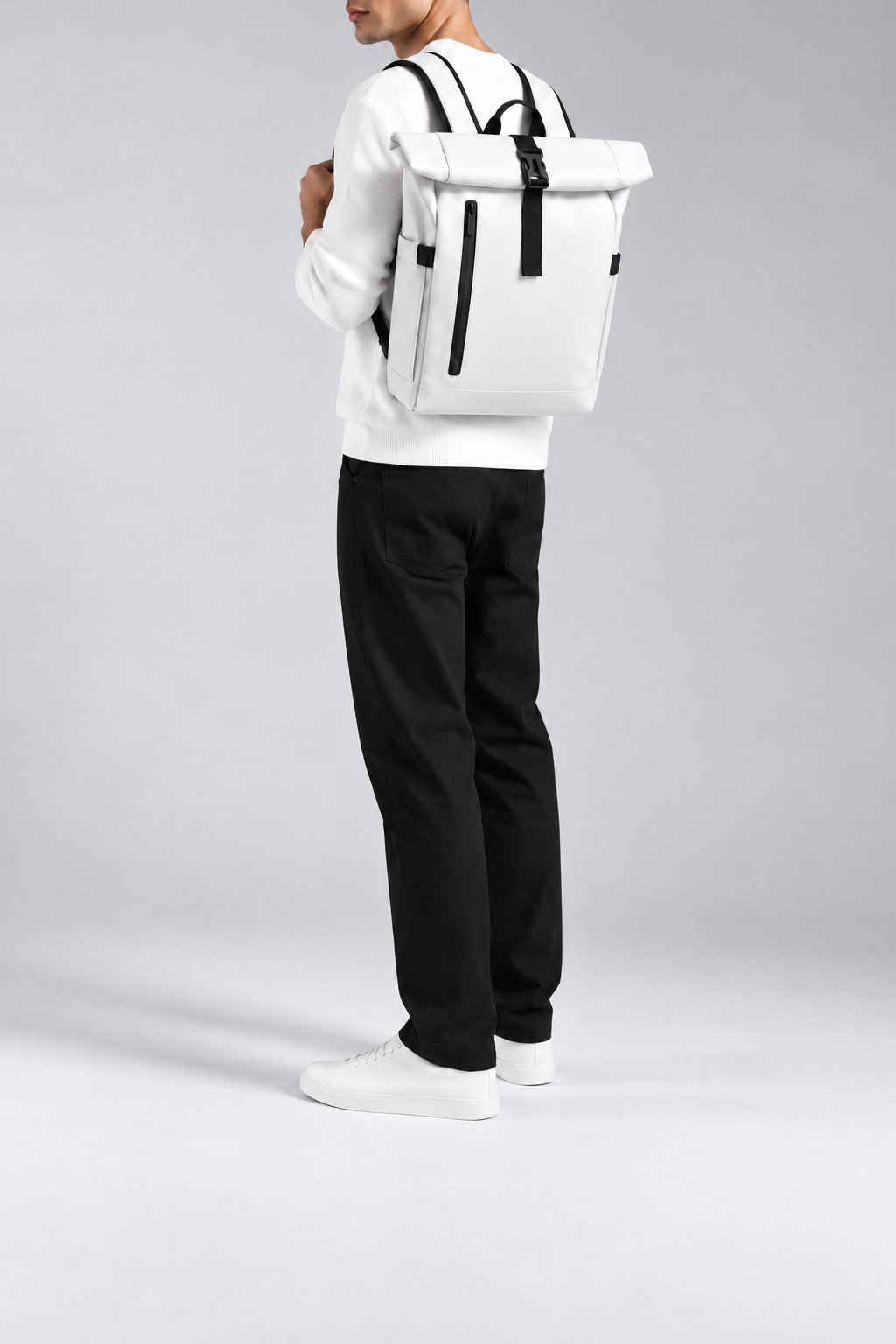 EVERYDAY ROLL-TOP BACKPACK - WHITE