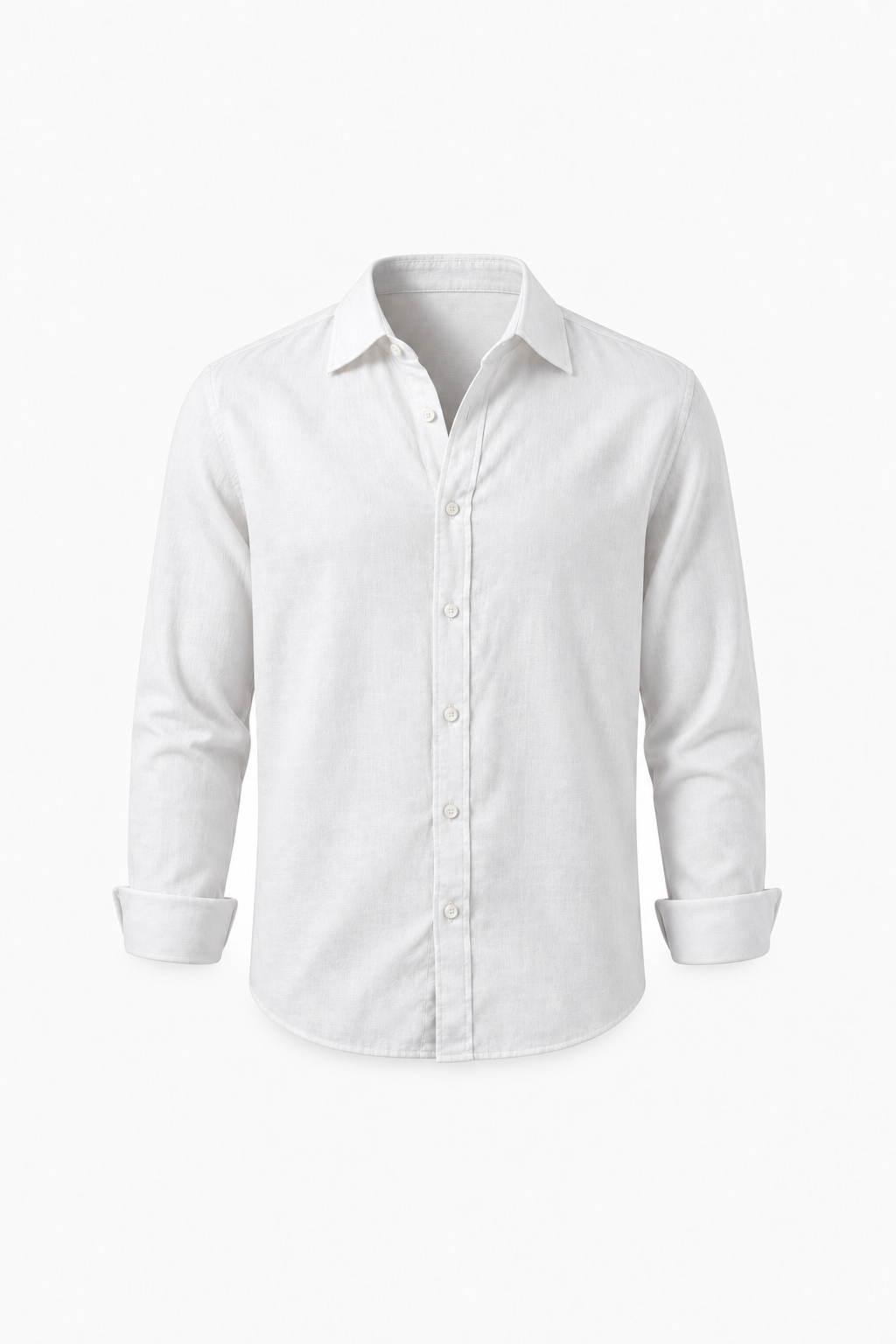 LOOSE-FITTING LINEN SHIRT - WHITE