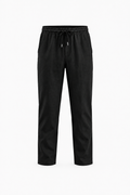 LOOSE-FITTING LINEN TROUSERS - BLACK