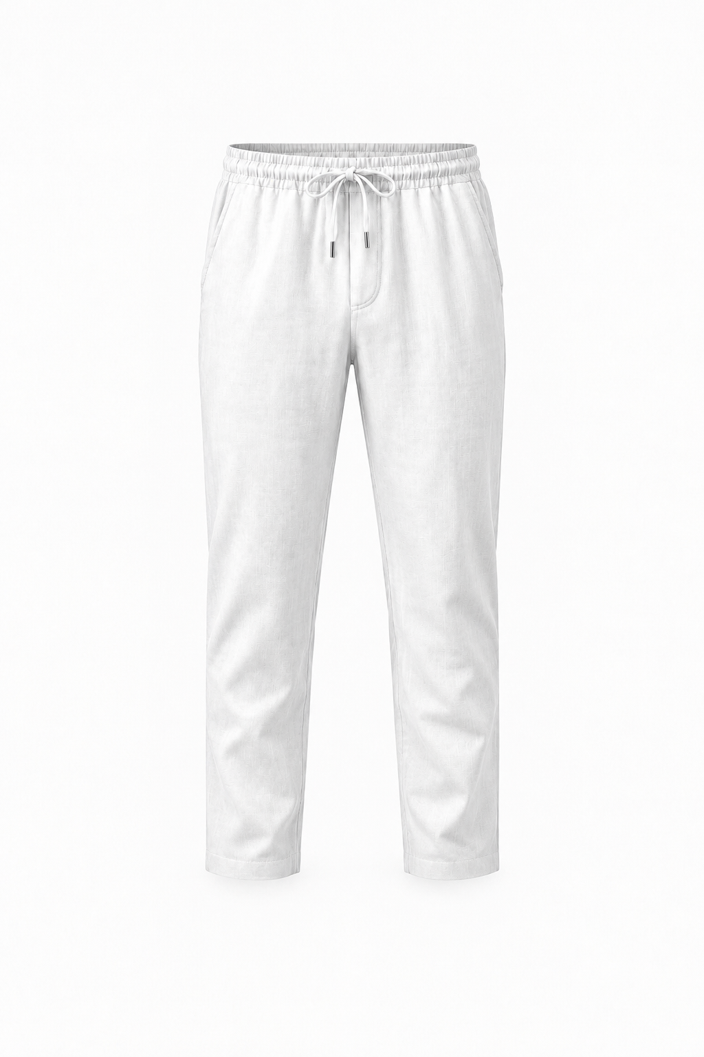LOOSE-FITTING LINEN TROUSERS - WHITE