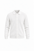 BUTTON STYLE KNITWEAR - WHITE